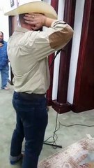 Yusuf Estes recording Adhan by brother Brandon in cowboy hat in TEXAS