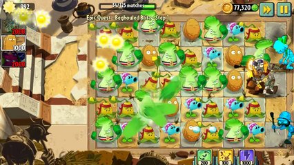 Plants vs Zombies 2 - Epic Quest: Beghouled Blitz - Step 1