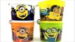 new McDONALDS MINIONS HALLOWEEN PAILS BUCKETS COMPLETE SET OF 4 HAPPY MEAL KIDS TOYS REVIEW