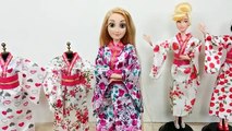 Barbie Bebek Kimono Elbisesi Disney Prenses Elsa giyinmek Kimono