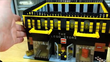 Lego shopping tour of a brick built Lego Store MOC