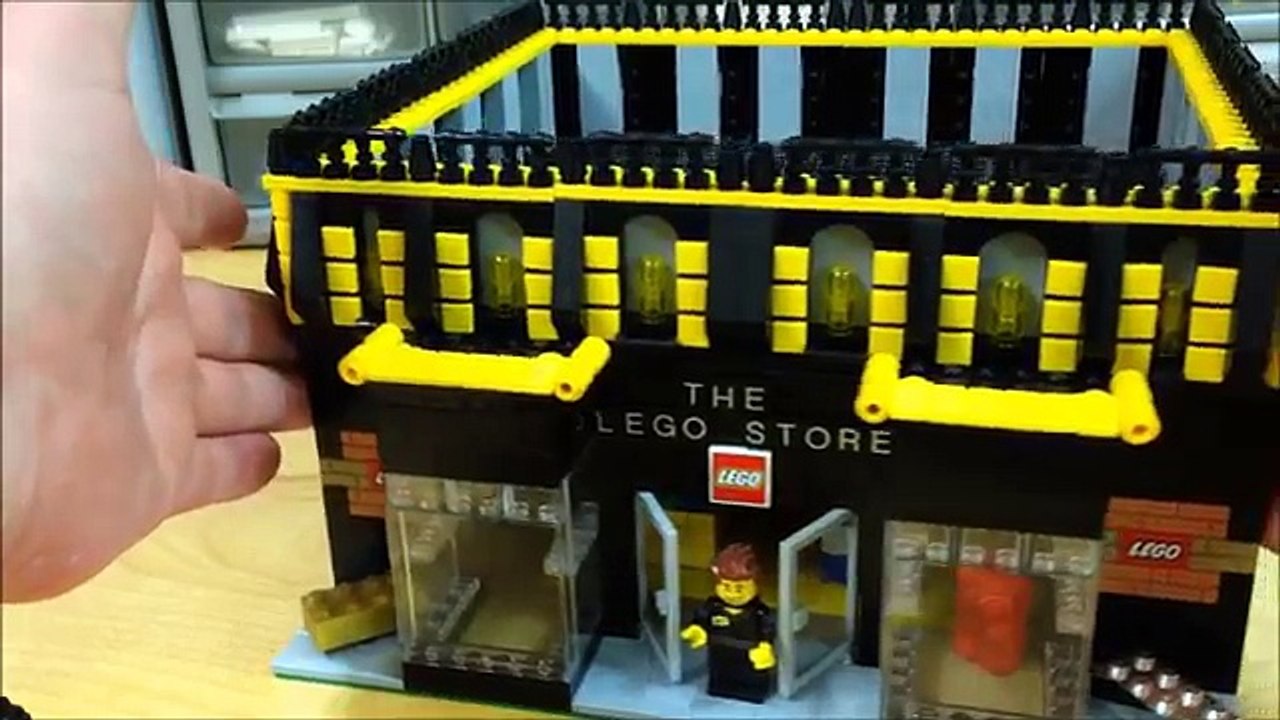Lego shopping tour of a brick built Lego Store MOC