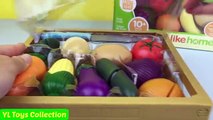 Learn Names of Fruits and Vegetables Toy Velcro Cutting - YL Toys Collection