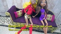 Manualidades para muñecas: Haz un sofá mueble cama para tu muñeca Clawdeen Wolf