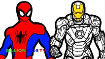 Spiderman and Iron Man Coloring Book Coloring Pages Kids Fun Art Activities Video For Kids