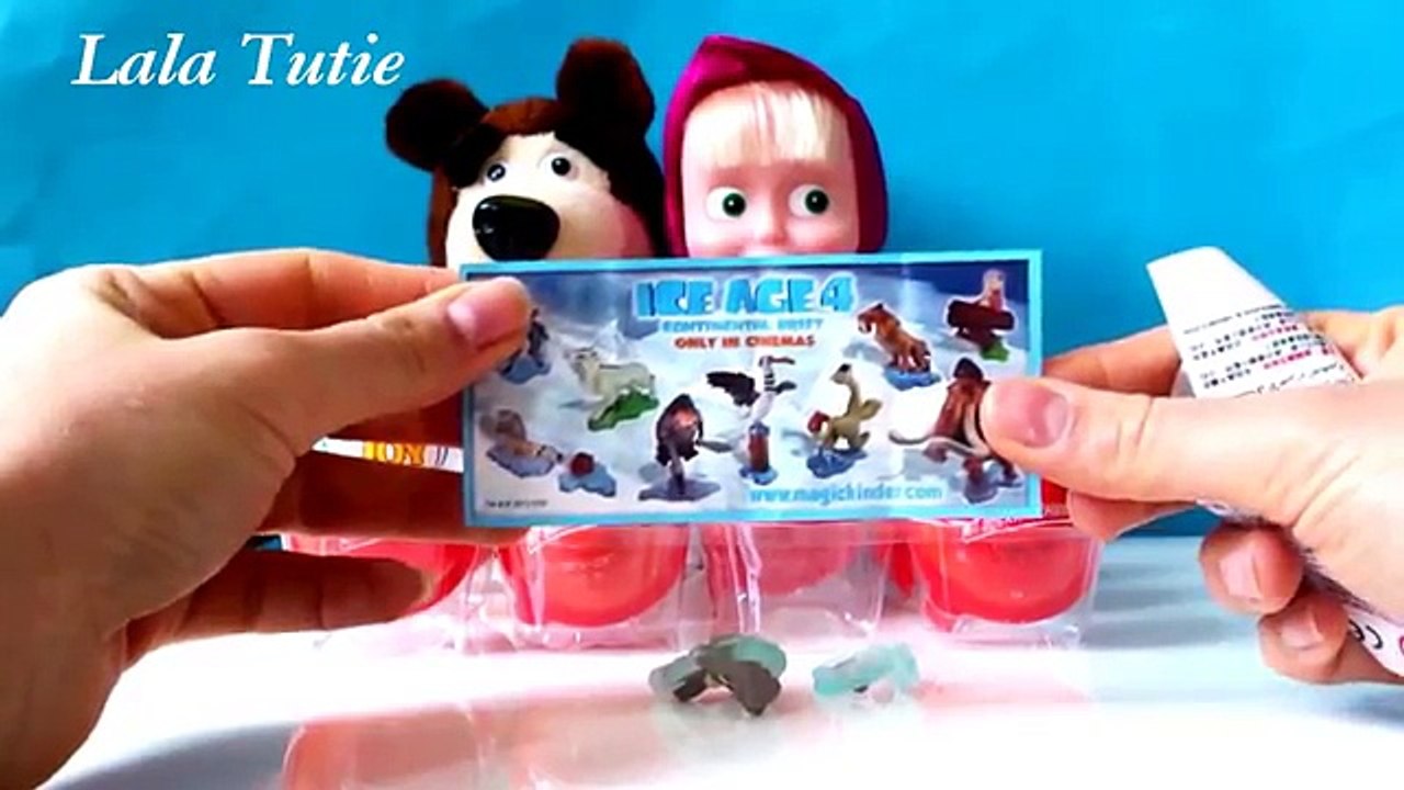 Mascha and the Bear with Kinder Joy Surprise Eggs ماشا والدب