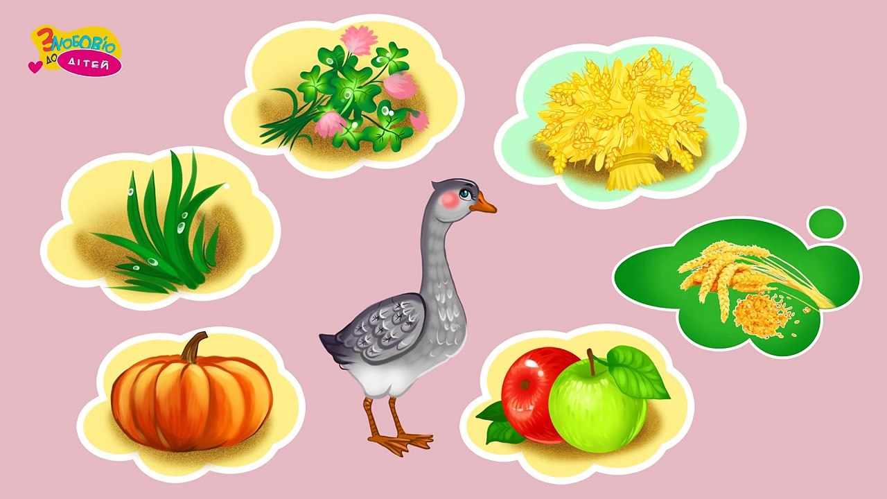 Хто що їсть. Як говорять домашні тварини. Розвиваюче відео для дітей українською