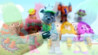 Paw Patrol Tranforms Into DreamWorks Trolls Finger Family Nursery Rhymes Fun Videos For Kids