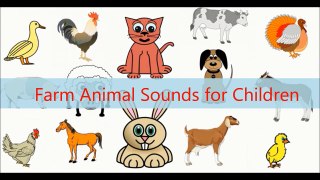 Farm animals .The Animal Sounds for kids.Cartoon
