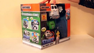 STINKY THE GARBAGE TRUCK - Matchbox Stinky Vehicle Toy Review