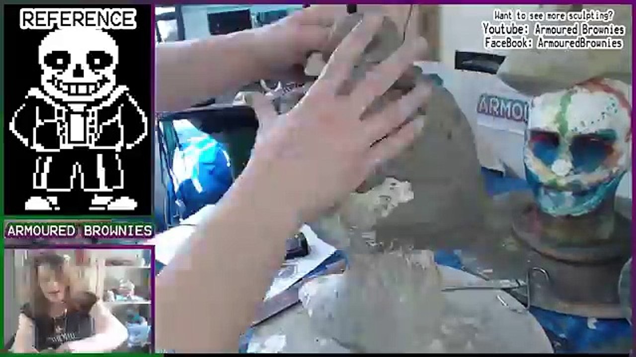 Sculpting Sans Cosplay Tutorial - Undertale Mask Sculpt