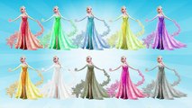 Elsa Disney Frozen 10 colors dress - Educational cartoon for toddlers we are learning 10 colors