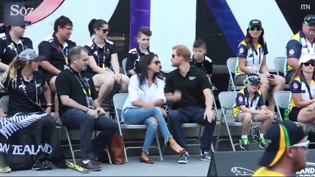 Prens Harry, sevgilisiyle ilk kez resmi ziyarette görüntülendi