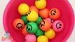 Learn Colours with Smiley Face Rubber Balls! Fun Learning Contest!