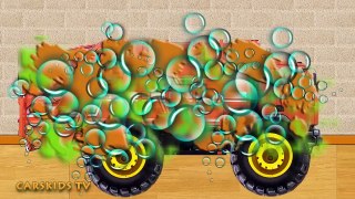 MONSTER CARS - CAR WASH Compilation POLICE GARBAGE SCHOOL BUS FIRE TRUCK
