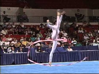 Almudena Cid - Ribbon - 1999 International 3 on 3 Championships - Prelims