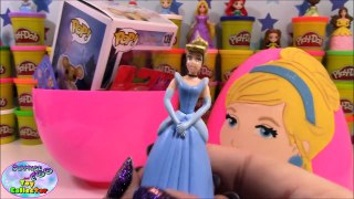 CINDERELLA Disney Princess GIANT Play Doh Surprise Egg Funko Pop Magiclip Fashems SETC
