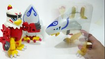 Digimon Figure-Transformation Toy(JP)-Hawkmon(ホークモン) to Halsemon(ホルスモン)(/Holsmon)