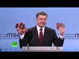 Poroshenko presents 'proof of Russian involvement' in Ukraine war at Munich Security Conference