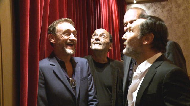 Jean-Paul Rouve, Jean-Pierre Bacri et Gilles Lellouche, le trio plein d'humour, ayant LE SENS DE LA FETE, dans les coulisses de l'émission cinéma