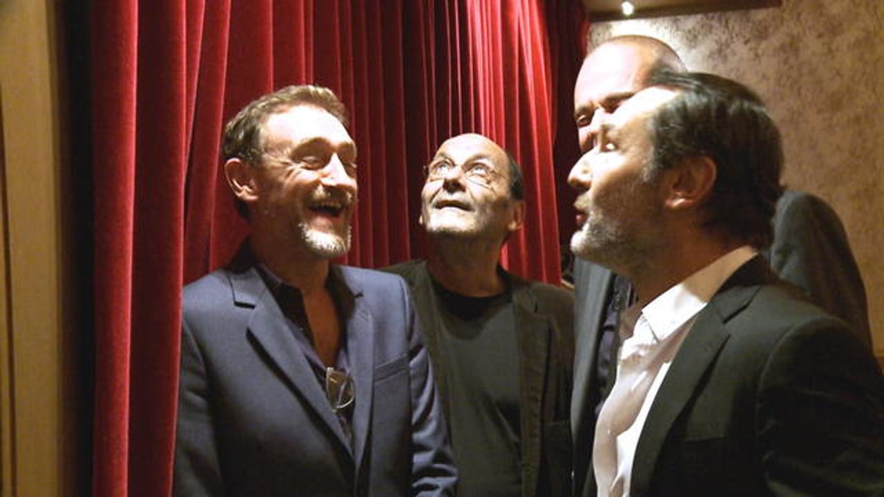Jean-Paul Rouve, Jean-Pierre Bacri et Gilles Lellouche, le trio plein d'humour, ayant LE SENS DE LA FETE, dans les coulisses de l'émission cinéma