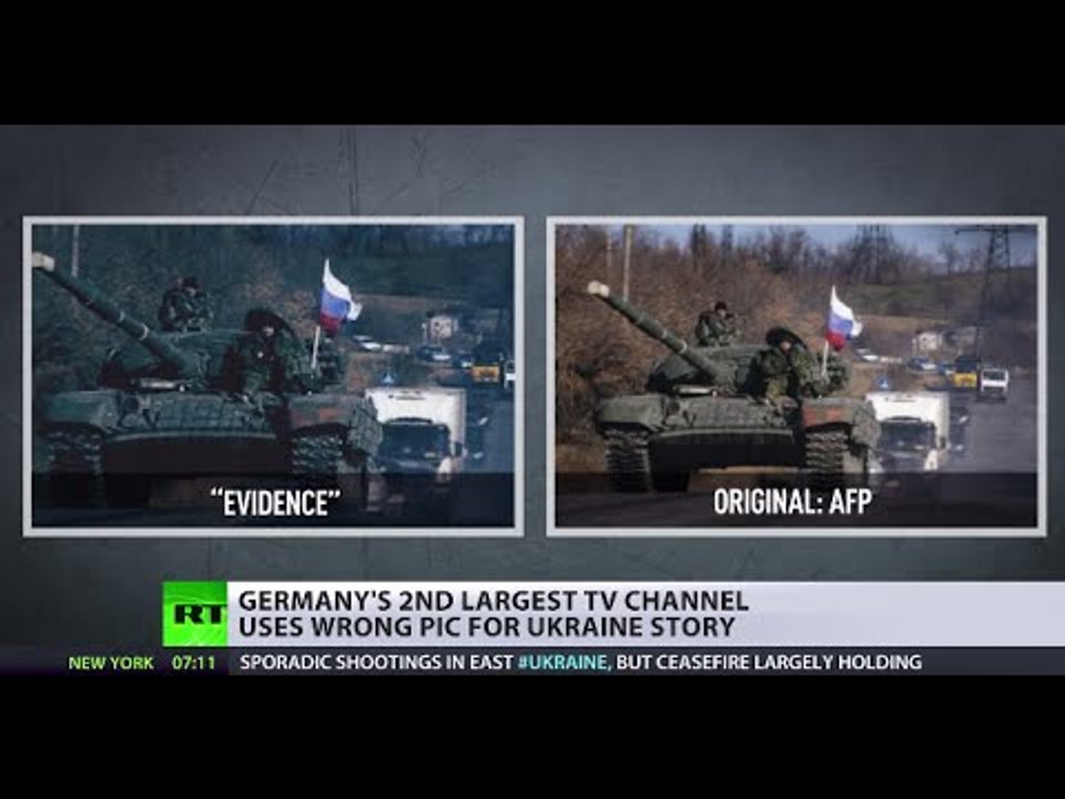 German TV channel caught red faced airing fake ‘Russian tanks in Ukraine’ pictures