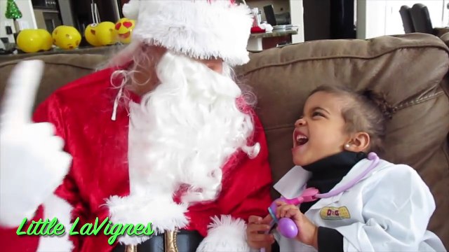 DOC MCSTUFFINS TUMMY ACHE CHECK-UP TURNS INTO SHOT IN SICK SANTAS LEG! ~ Little LaVignes