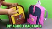 DIY AG American Girl Doll Backpack