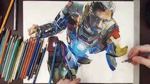 Iron Man (Robert Downey Jr.) - Colored Pencil Drawing | drawholic