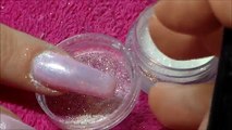 Acrylic Nails | Pink | Mermaid Glitter