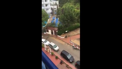 Lloret de Mar, Spain, on a rainy day