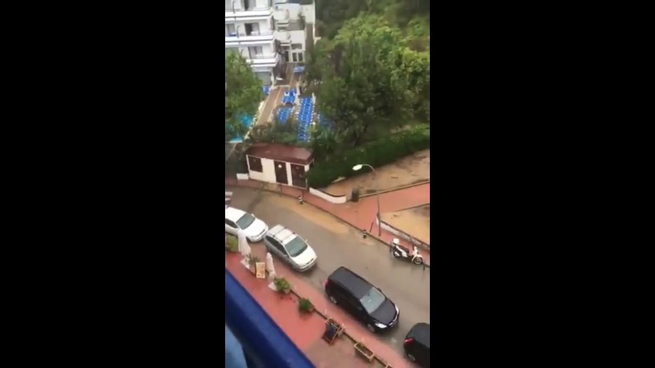 Lloret de Mar, Spain, on a rainy day