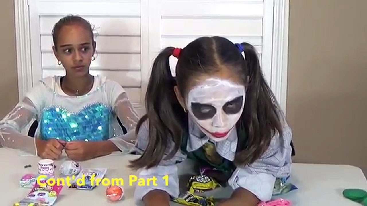 JOKER GIRL VS FROZEN ELSA Part 2 Balloon Pop SURPRISE EGGS Superhero Kids TOYS TO SEE