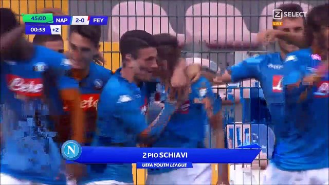 2-0 Pio Schiavi Goal UEFA Youth League Group F - 26.09.2017 Napoli Youth 2-0 Feyenoord Youth