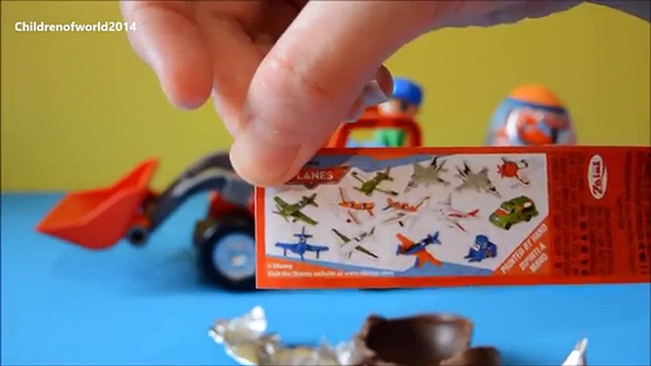 Surprise eggs opening Disney airplanes and Lego Tror