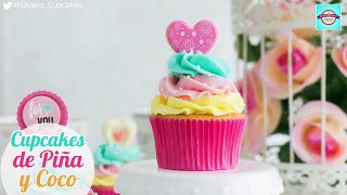 Cupcakes de Piña y Coco | Idea día de la madre | Quiero Cupcakes!