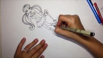 Drawing Draculaura Rita (Monster High) - Copic Markers