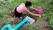 Smart Girl Using Amazing PVC Plastic Pipes Deep Holes Fishing Trap Catch A lot of Fishes