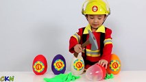 Fireman Sam Play-Doh Surprise Eggs Opening Fun With Ckn Toys