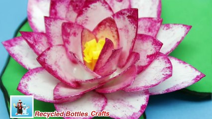 Plastic Bottle Craft Ideas: How to Make Lotus Flowers from Plastic Bottles