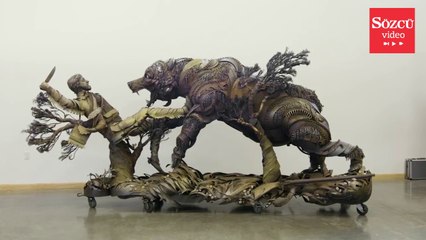 Hurdalardan sanat eserleri yarattı