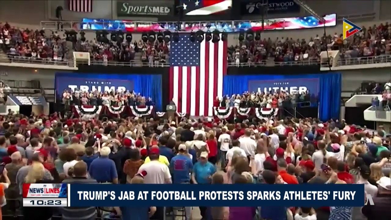 GLOBAL NEWS: Trump's jab at football protests sparks athletes' fury