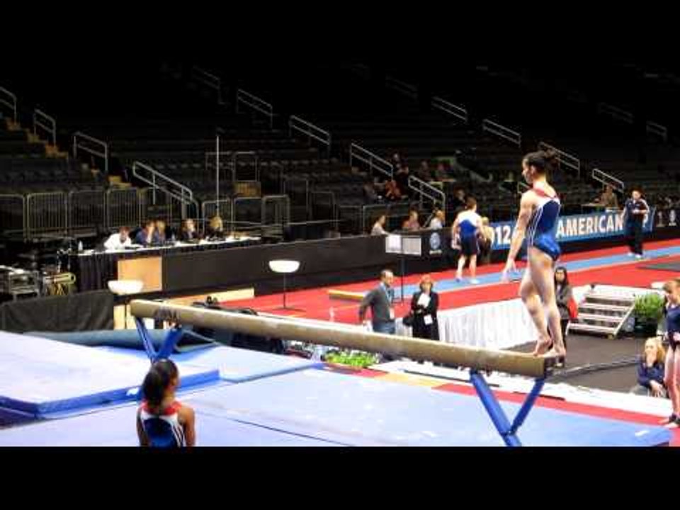Aly Raisman - Balance Beam dismount - 2012 AT&T American Cup Podium Training