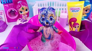 Paw Patrol Baby Doll Bath Paint Bath Time Potty Training Bedtime Fun Learn Colors Pretend Play Video