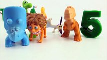Counting to 10 Good Dinosaur Toys PlayDoh - Learn to Count 10 dinosaurs