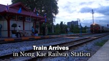 Train Arrives in Nong Kae Railway Station