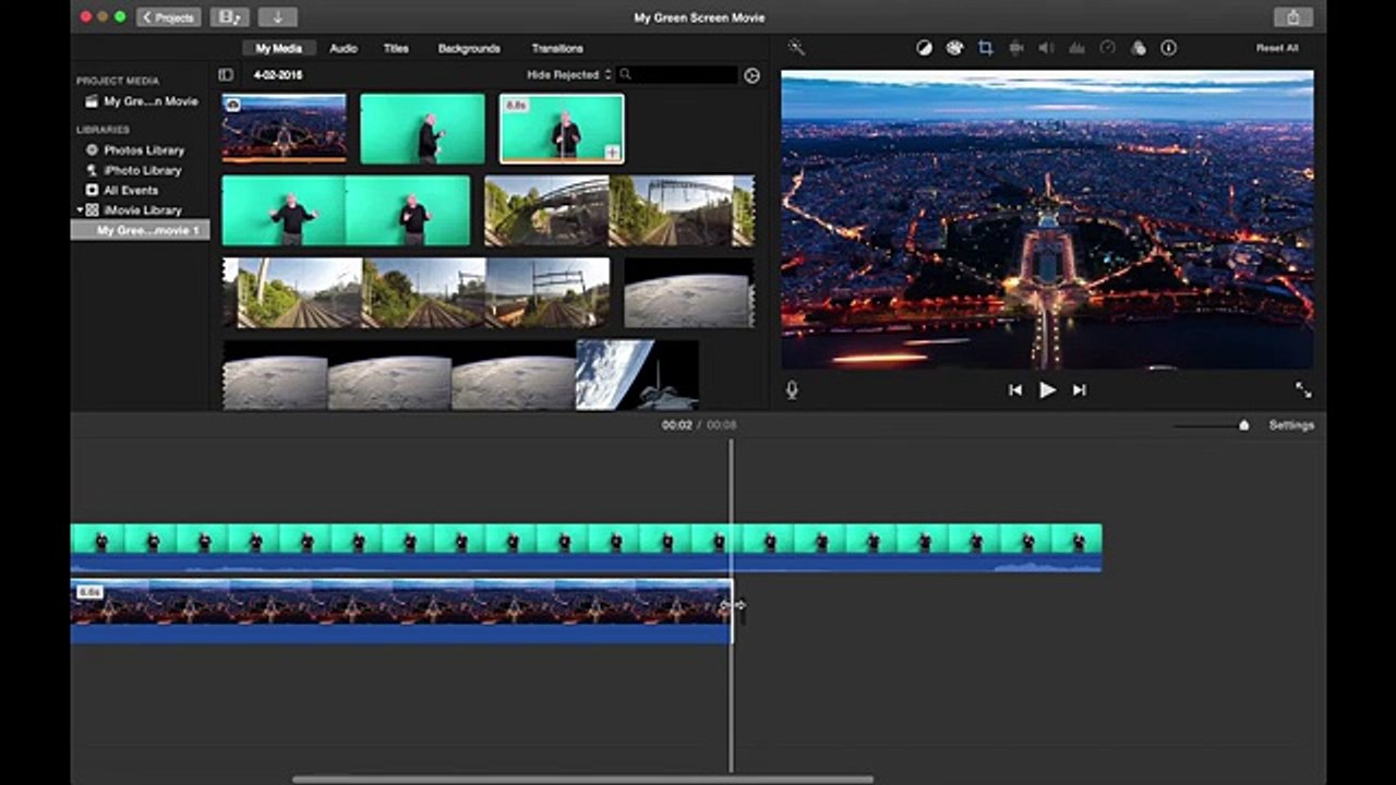 How to use Green Screen with iMovie Chroma Key Special effects in
