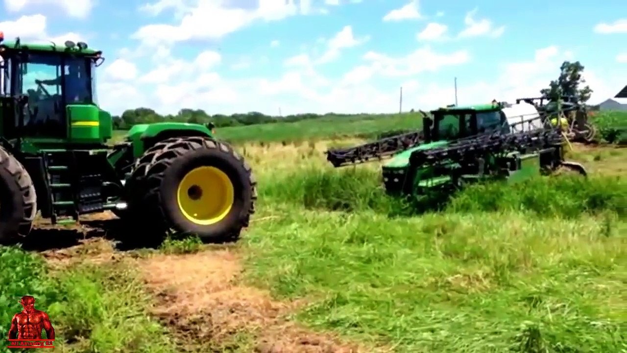 biggest tractor modern machines farm equipment stuck in mud pulling in the world