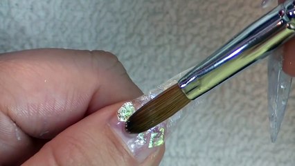 Uñas iridiscentes brillosas / luliz nails