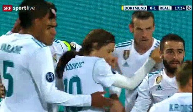 Dortmund 0 - 1 Real Madrid 26/09/2017 Gareth Bale Super First Goal 18' HD Full Screen Champions League .
